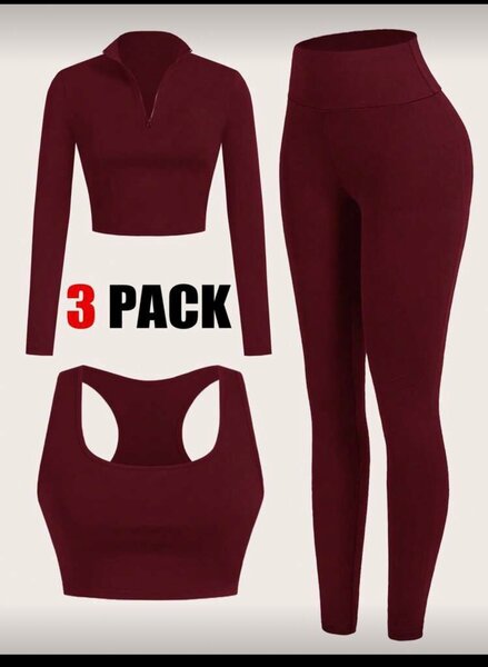 Ensemble de sport 3 pièces pour femme