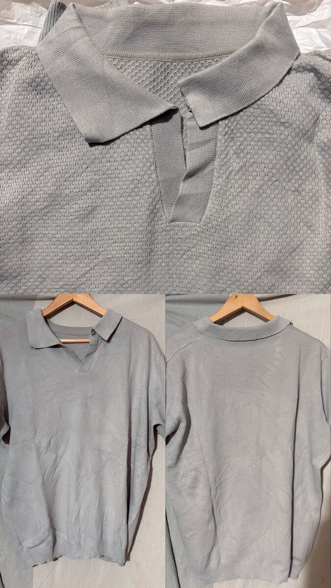 Polo en maille gris élégant