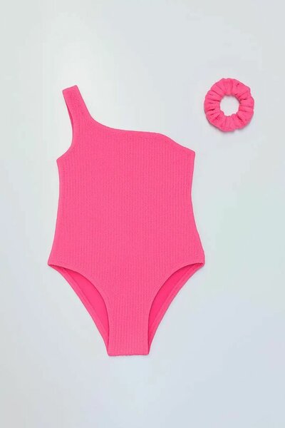 Maillot de Bain Asymétrique Rose