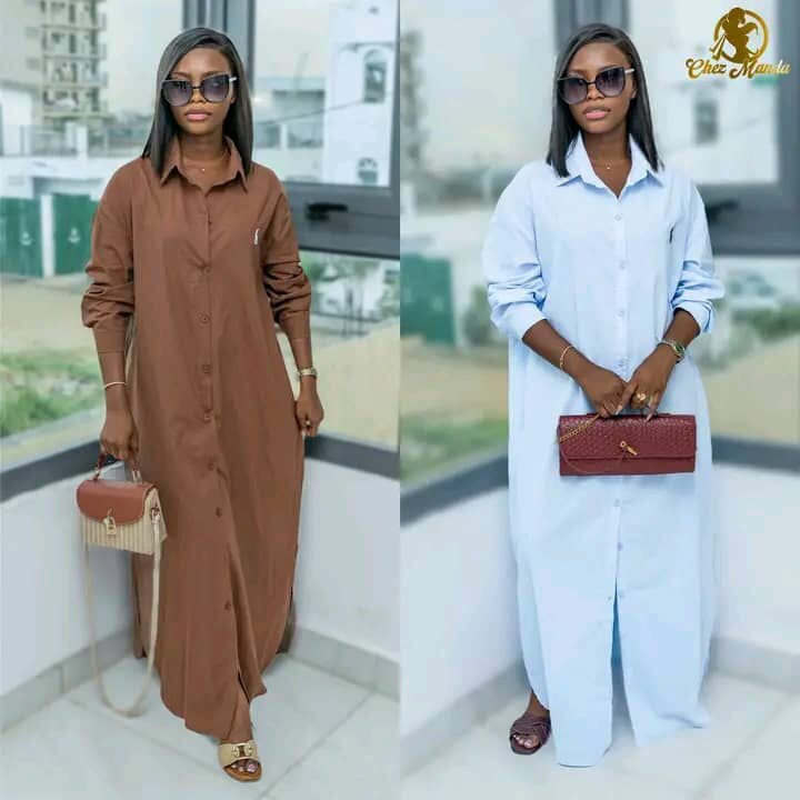 Robe chemise longue élégante