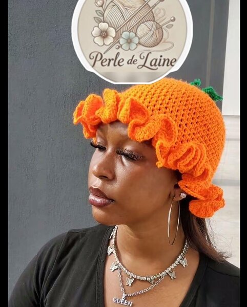 Casquette en crochet Perle de Laine