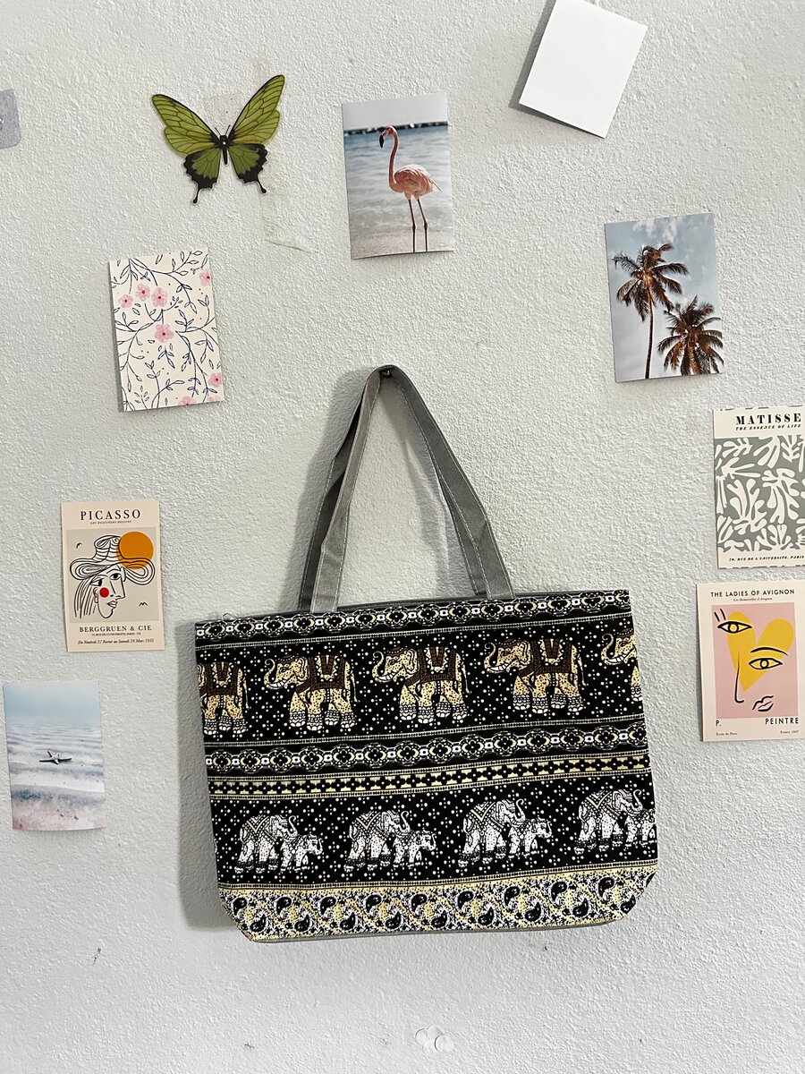 Sac cabas imprimé floral