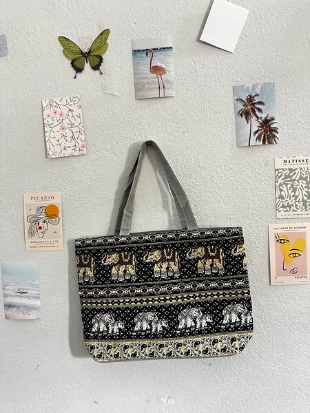 Sac cabas imprimé floral