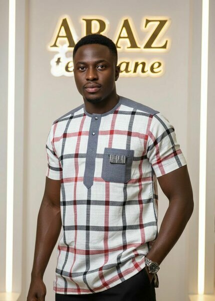 Tunique carreaux gris/bordeaux