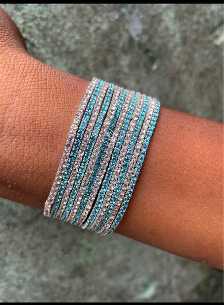 Bracelet multi-rangs en cristal