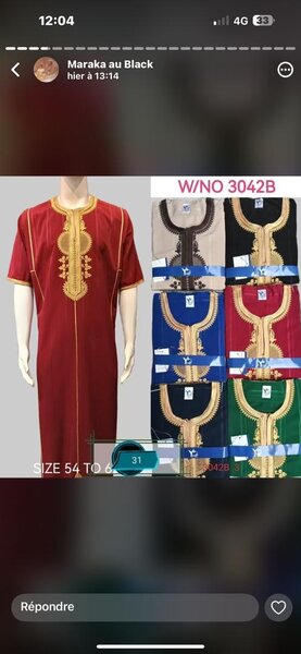 Caftan homme africain moderne