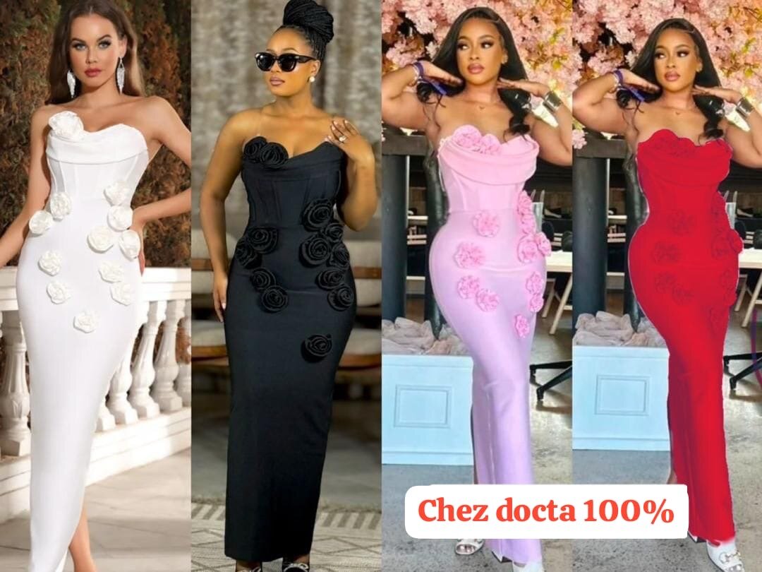 Robe longue soirée florale