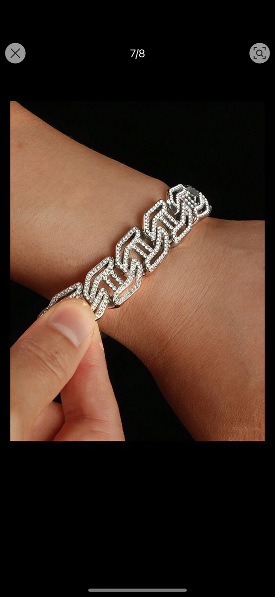Bracelet chaîne argenté