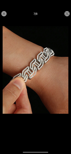 Bracelet chaîne argenté