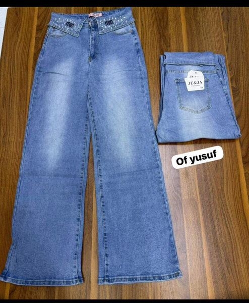 Jean évasé à taille haute