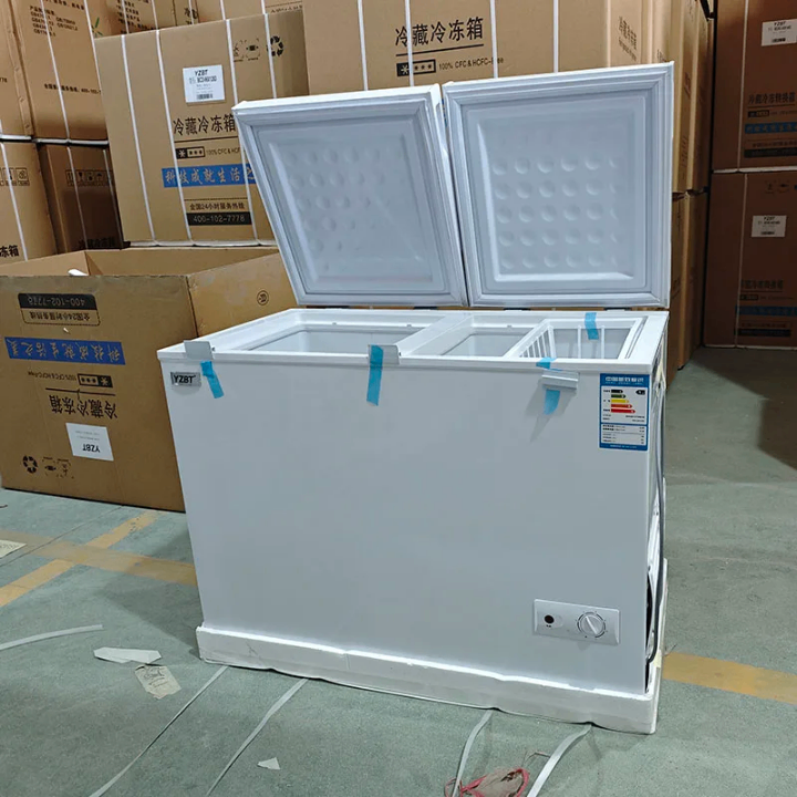 Congélateur coffre double