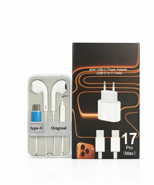 Chargeur iPhone 17 + écouteur