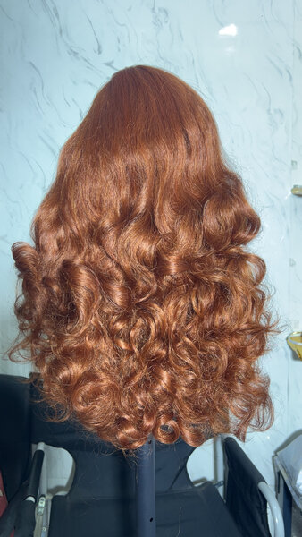 Perruque Bouclée Rouille