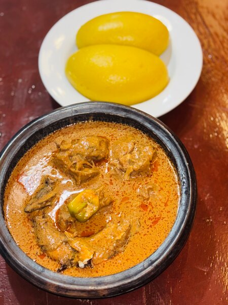 Sauce arachide et foutou