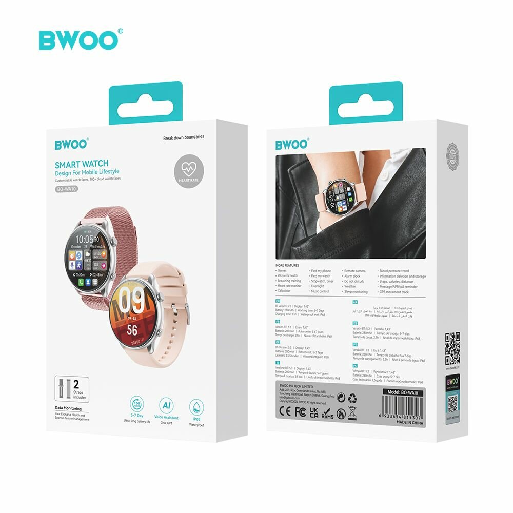 Montre Connectée BWOO WA10 ros