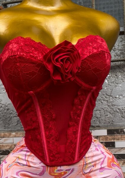 Bustier Rouge Dentelle