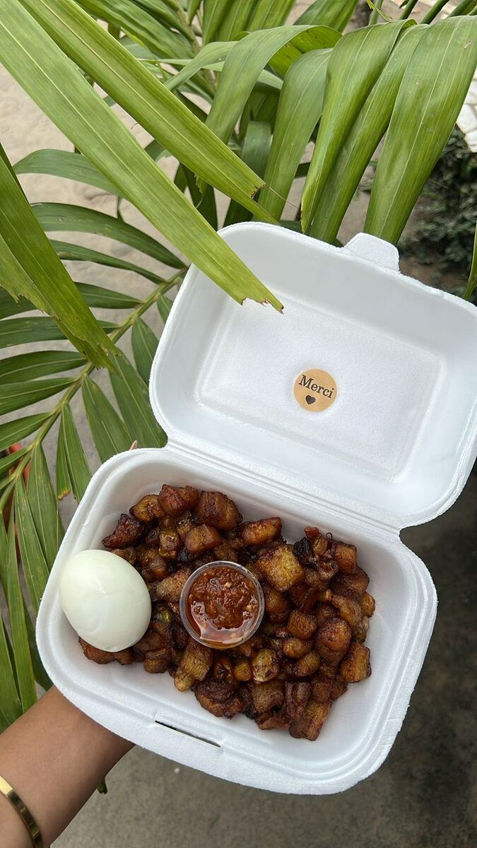 Igname frit , attieké poisson