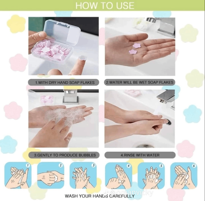 Flocons de savon portables parfumés colorés