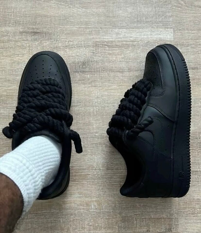 Sneakers tendance en cuir noir