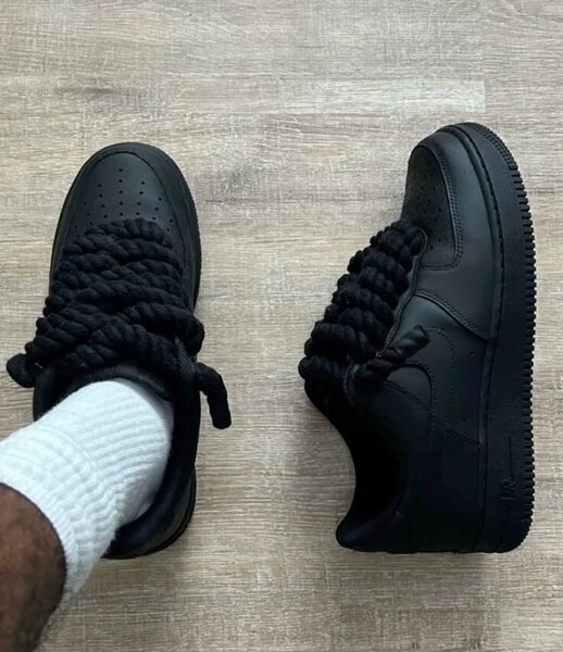 Sneakers tendance en cuir noir