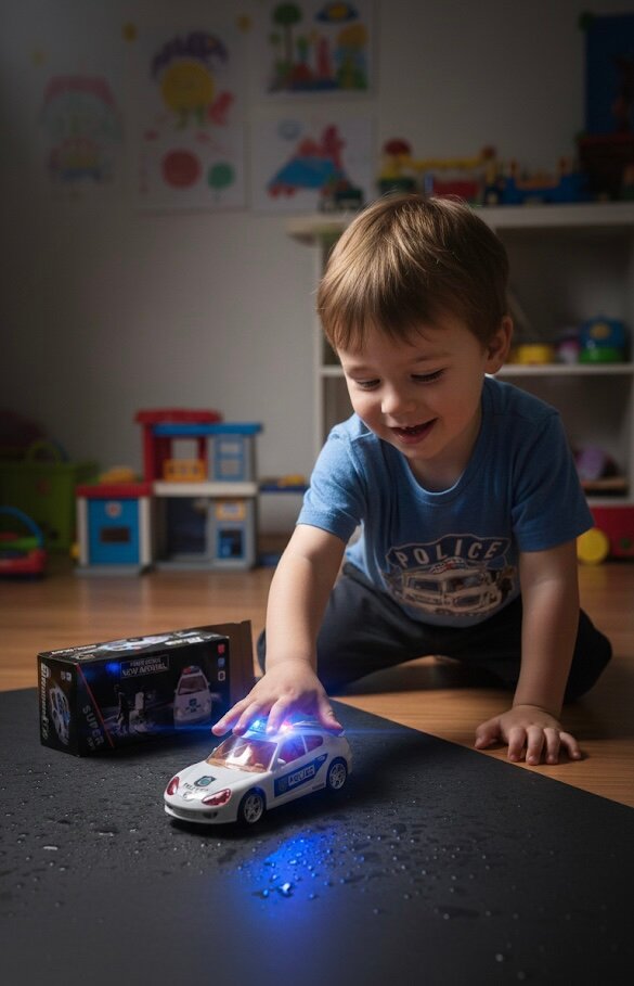 Voiture de Police Jouet Lumineuse
