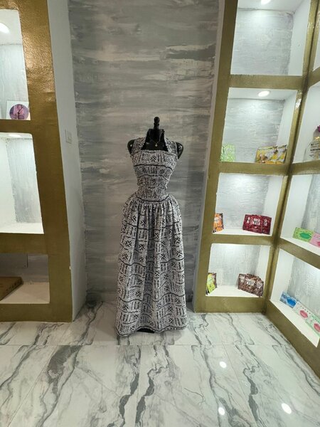 Robe longue imprimée ethnique