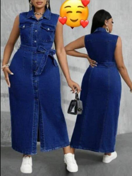 Robe maxi en jean élégante
