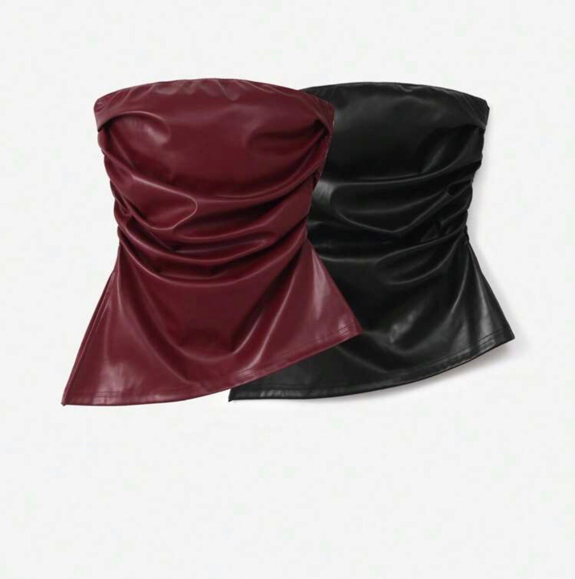 Bustier en simili cuir élégant