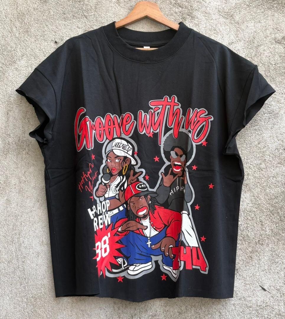 T-shirt imprimé Hip Hop rétro