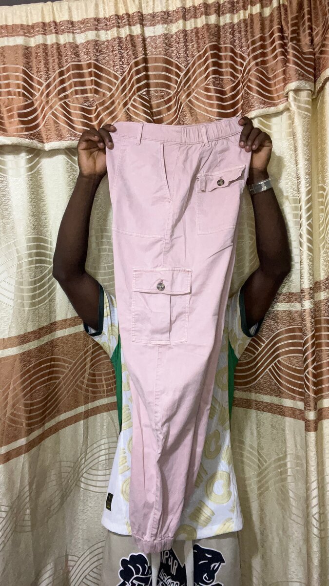 Pantalon cargo rose femme