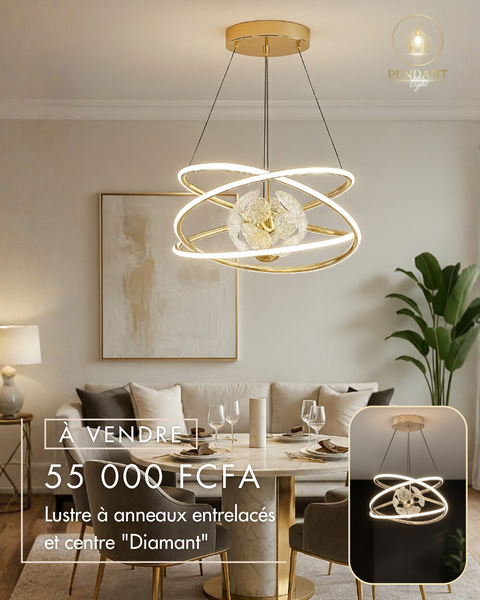 Lustre à anneaux modernes