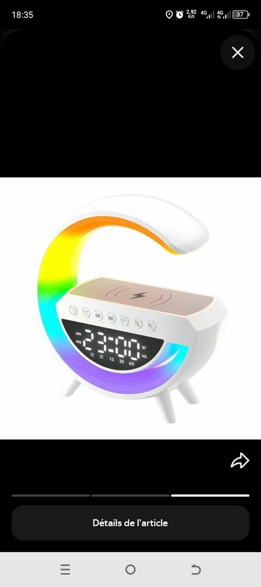 Réveil LED avec Chargeur Sans Fil