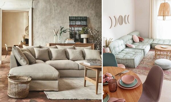 Canapé d'angle modulable