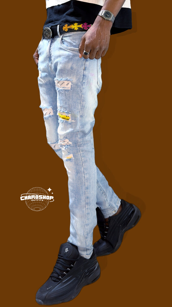 Jean slim déchiré homme
