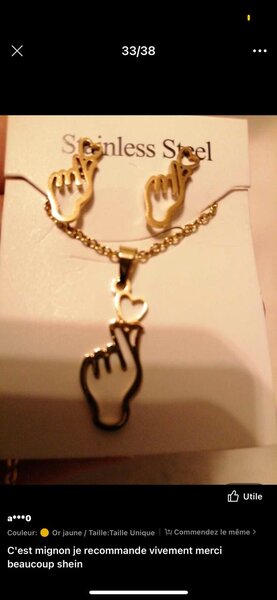 Ensemble Bijoux en Acier