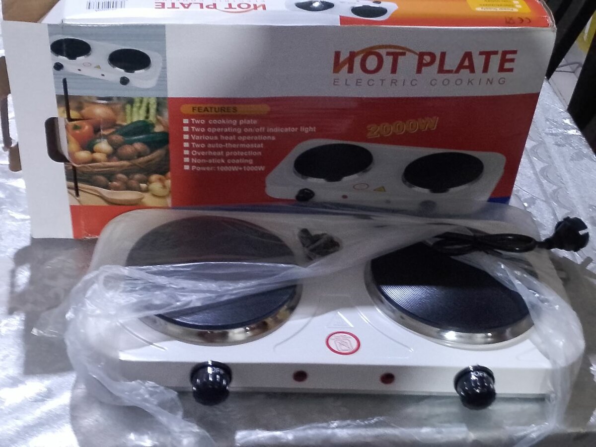 Plaque de cuisson électrique double