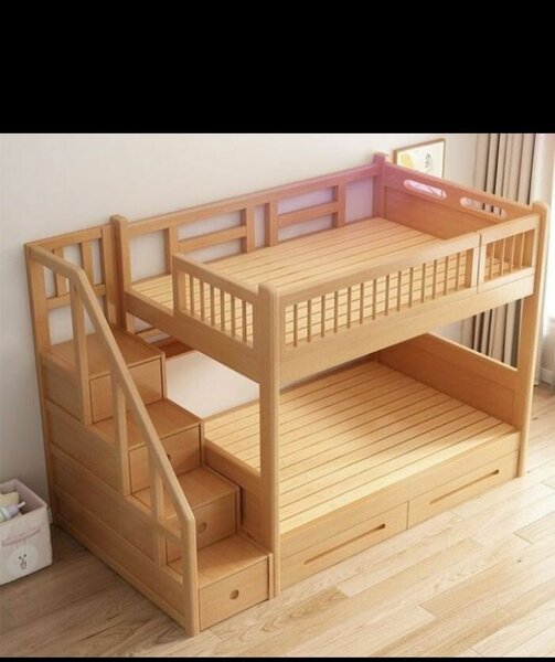 Lit superposé en bois pour enfants