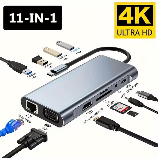 Hub USB-C 11-en-1 4K UHD