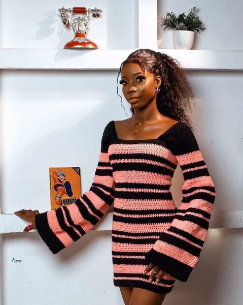 Robe Pull Rayée Chic