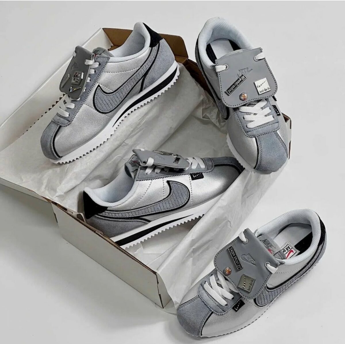 Sneakers tendance grises élégantes