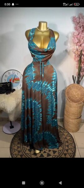 Robe longue élégante imprimée