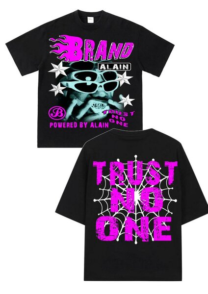 T-shirt noir homme avec graphisme