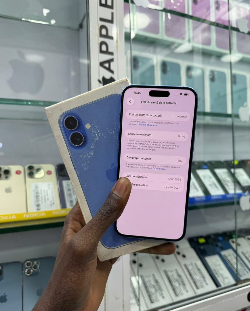 16 Plus 256go avec carton sous