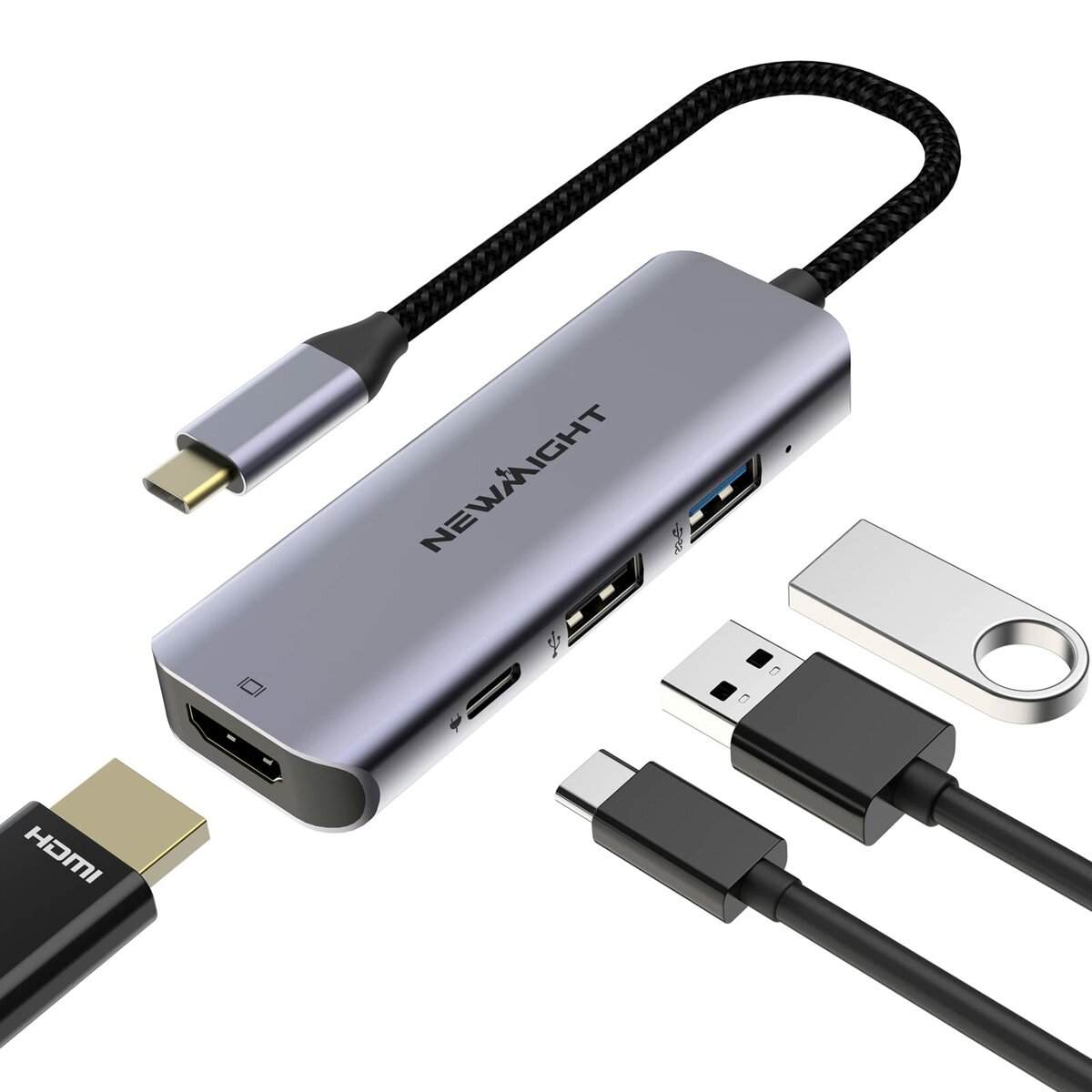 Hub USB-C 4-en-1 Newnight
