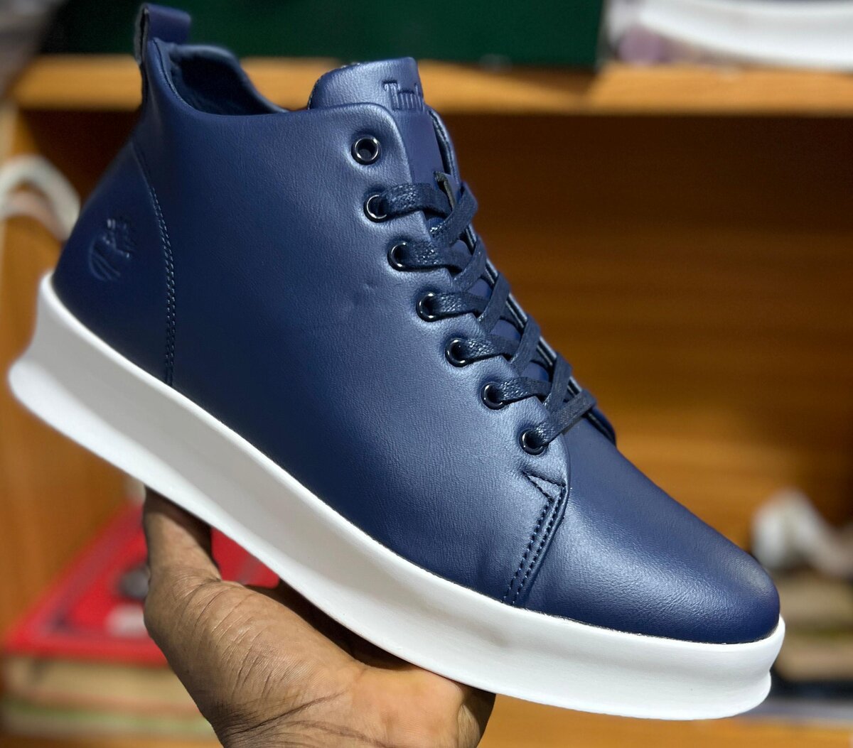 Baskets montantes bleu marine