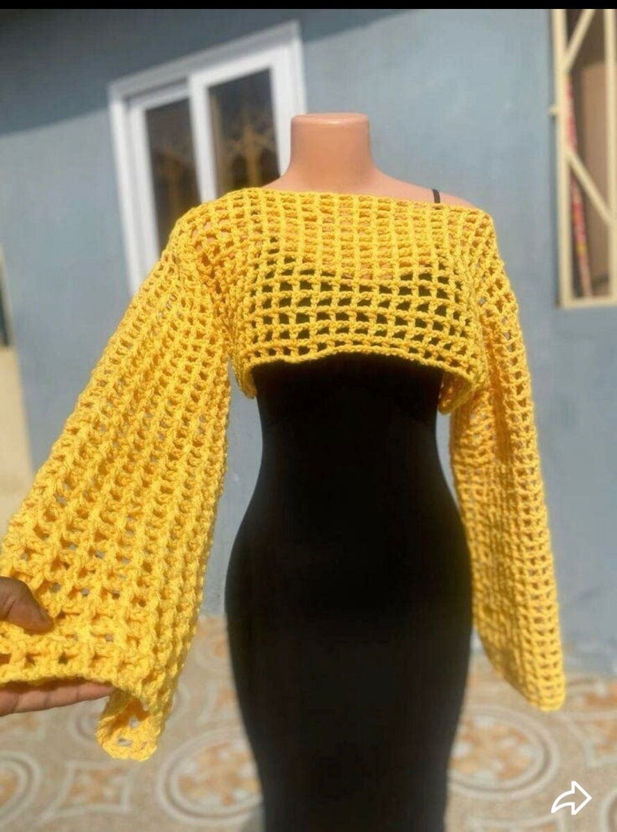 Pull crochet coloré