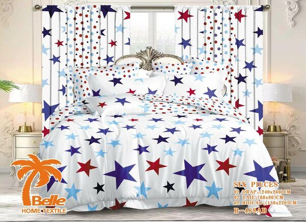 Parure de lit étoilée 6 pcs