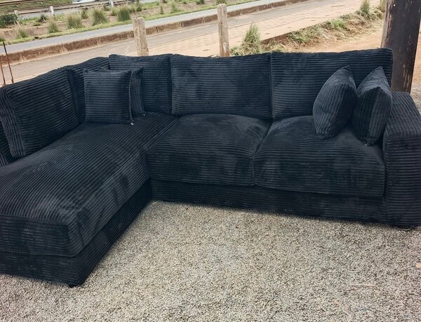 Canapé d'angle moderne noir