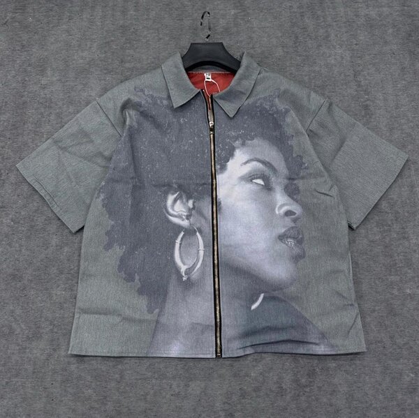 Chemise graphique à imprimé visage