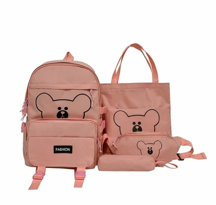 Set de Sacs Ourson Rose